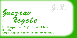 gusztav negele business card